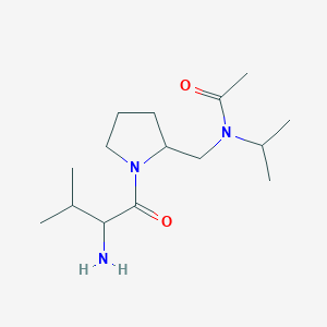molecular formula C15H29N3O2 B15505424 N-[[1-(2-amino-3-methylbutanoyl)pyrrolidin-2-yl]methyl]-N-propan-2-ylacetamide 