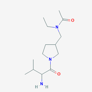 molecular formula C14H27N3O2 B15505484 N-[[1-(2-amino-3-methylbutanoyl)pyrrolidin-3-yl]methyl]-N-ethylacetamide 