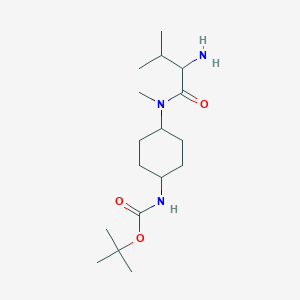 molecular formula C17H33N3O3 B15505584 tert-butyl N-[4-[(2-amino-3-methylbutanoyl)-methylamino]cyclohexyl]carbamate 