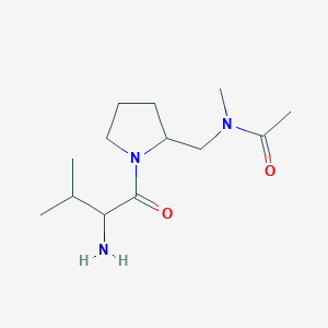 molecular formula C13H25N3O2 B15505603 N-[[1-(2-amino-3-methylbutanoyl)pyrrolidin-2-yl]methyl]-N-methylacetamide 