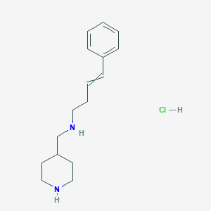 molecular formula C16H25ClN2 B15505795 4-phenyl-N-(piperidin-4-ylmethyl)but-3-en-1-amine;hydrochloride 