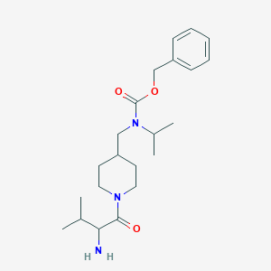 molecular formula C22H35N3O3 B15505825 benzyl N-[[1-(2-amino-3-methylbutanoyl)piperidin-4-yl]methyl]-N-propan-2-ylcarbamate 