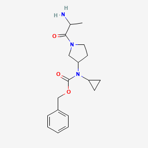 molecular formula C18H25N3O3 B15505886 Benzyl (1-((S)-2-aminopropanoyl)pyrrolidin-3-yl)(cyclopropyl)carbamate 