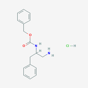 molecular formula C17H21ClN2O2 B15506133 benzyl N-(1-amino-3-phenylpropan-2-yl)carbamate;hydrochloride 