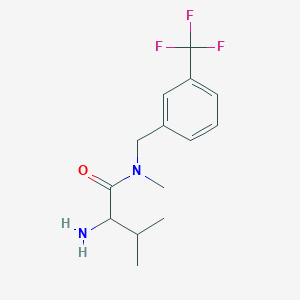 molecular formula C14H19F3N2O B15506224 2-amino-N,3-dimethyl-N-[[3-(trifluoromethyl)phenyl]methyl]butanamide 