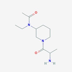 molecular formula C12H23N3O2 B15506244 N-[1-(2-aminopropanoyl)piperidin-3-yl]-N-ethylacetamide 