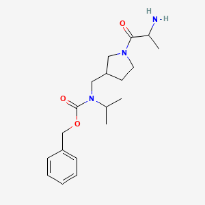 molecular formula C19H29N3O3 B15506290 Benzyl ((1-((S)-2-aminopropanoyl)pyrrolidin-3-yl)methyl)(isopropyl)carbamate 