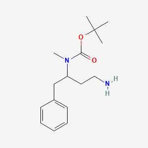 molecular formula C16H26N2O2 B15506303 tert-Butyl (R)-(4-amino-1-phenylbutan-2-yl)(methyl)carbamate 