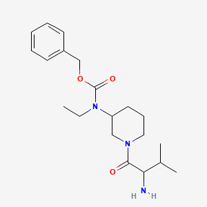 molecular formula C20H31N3O3 B15506561 Benzyl ((R)-1-((S)-2-amino-3-methylbutanoyl)piperidin-3-yl)(ethyl)carbamate 