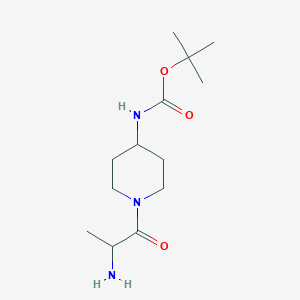 molecular formula C13H25N3O3 B15506847 tert-butyl N-[1-(2-aminopropanoyl)piperidin-4-yl]carbamate 