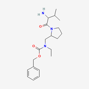 molecular formula C20H31N3O3 B15507008 benzyl N-[[1-(2-amino-3-methylbutanoyl)pyrrolidin-2-yl]methyl]-N-ethylcarbamate 