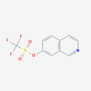 molecular formula C10H6F3NO3S B155071 Isoquinolin-7-YL trifluoromethanesulfonate CAS No. 135361-30-7