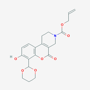 molecular formula C20H21NO7 B15507131 Allyl 7-(1,3-dioxan-2-yl)-8-hydroxy-5-oxo-1,5-dihydro-2H-chromeno[3,4-c]pyridine-3(4H)-carboxylate 