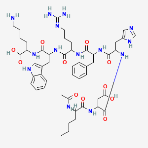 molecular formula C50H70N14O11 B15507286 Ac-DL-Nle-DL-Asp-DL-His-DL-Phe-DL-Arg-DL-Trp-DL-Lys-OH 