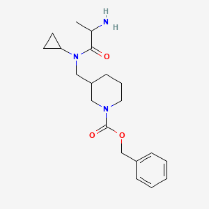 molecular formula C20H29N3O3 B15507553 Benzyl 3-(((S)-2-amino-N-cyclopropylpropanamido)methyl)piperidine-1-carboxylate 