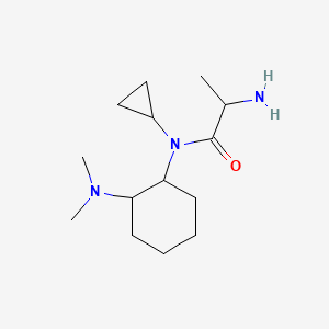 molecular formula C14H27N3O B15507595 2-Amino-N-cyclopropyl-N-((1S)-2-(dimethylamino)cyclohexyl)propanamide 