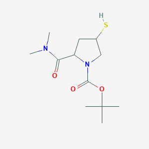 molecular formula C12H22N2O3S B15507742 Tert-butyl 2-(dimethylcarbamoyl)-4-sulfanylpyrrolidine-1-carboxylate 