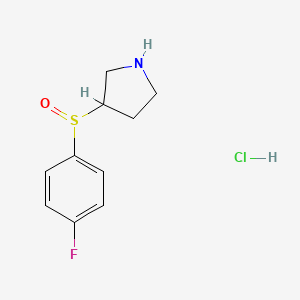 molecular formula C10H13ClFNOS B15507837 3-(4-Fluorophenyl)sulfinylpyrrolidine;hydrochloride 