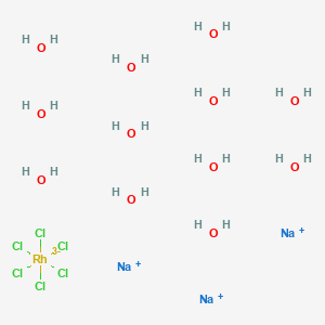 molecular formula Cl6H24Na3O12Rh B15507890 Sodium hexachlororhodate(III) dodecahydrate 