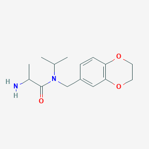 molecular formula C15H22N2O3 B15507913 2-amino-N-(2,3-dihydro-1,4-benzodioxin-6-ylmethyl)-N-propan-2-ylpropanamide 