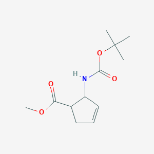 molecular formula C12H19NO4 B15507979 trans-2-Tert-butoxycarbonylamino-cyclopent-3-enecarboxylic acid methyl ester 