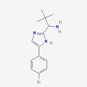 molecular formula C14H18BrN3 B15508040 1-[5-(4-bromophenyl)-1H-imidazol-2-yl]-2,2-dimethylpropan-1-amine 