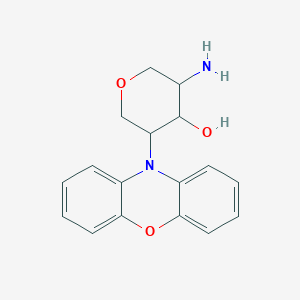 molecular formula C17H18N2O3 B15508104 3-Amino-5-phenoxazin-10-yloxan-4-ol 