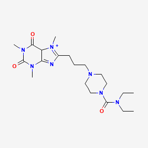 molecular formula C20H34N7O3+ B15508173 N,N-diethyl-4-[3-(1,3,7-trimethyl-2,6-dioxo-5H-purin-7-ium-8-yl)propyl]piperazine-1-carboxamide 
