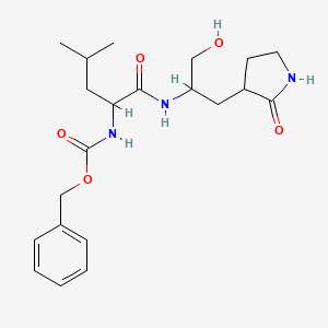 molecular formula C21H31N3O5 B15508181 Cbz-DL-Leu-DL-Ala(2-oxopyrrolidin-3-yl)(2-oxopyrrolidin-3-yl)-ol 