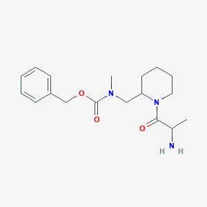 molecular formula C18H27N3O3 B15508396 benzyl N-[[1-(2-aminopropanoyl)piperidin-2-yl]methyl]-N-methylcarbamate 
