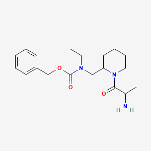 molecular formula C19H29N3O3 B15508553 Benzyl ((1-((S)-2-aminopropanoyl)piperidin-2-yl)methyl)(ethyl)carbamate 