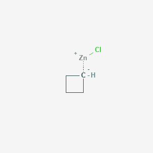 molecular formula C4H7ClZn B15508557 Cyclobutylzinc chloride, 0.50 M in THF 