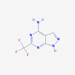 molecular formula C6H4F3N5 B155087 6-(Trifluoromethyl)-1h-pyrazolo[3,4-d]pyrimidin-4-amine CAS No. 1780-78-5