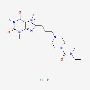 molecular formula C20H35ClN7O3+ B15508891 Stacofylline (hydrochloride) 
