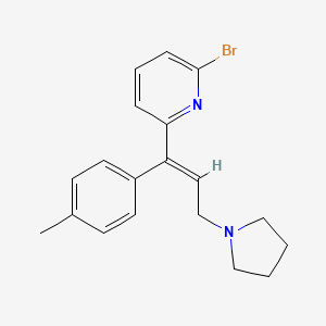 molecular formula C19H21BrN2 B15508896 2-bromo-6-[(E)-1-(4-methylphenyl)-3-pyrrolidin-1-ylprop-1-enyl]pyridine 