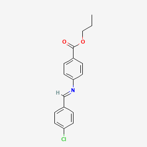 molecular formula C17H16ClNO2 B15508919 propyl 4-{[(E)-(4-chlorophenyl)methylidene]amino}benzoate 
