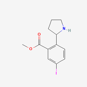 molecular formula C12H14INO2 B15509003 Methyl 5-iodo-2-pyrrolidin-2-ylbenzoate 