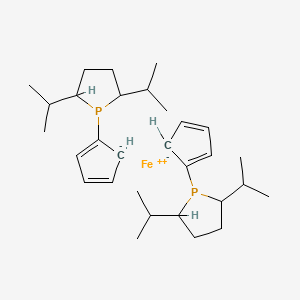 molecular formula C30H48FeP2 B15509291 1,1'-Bis[(2R,5R)-2,5-diisopropyl-1-phospholanyl]ferrocene 