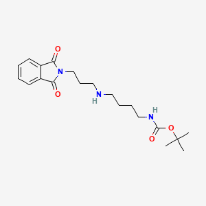 molecular formula C20H29N3O4 B15509392 Carbamic acid, [4-[[3-(1,3-dihydro-1,3-dioxo-2H-isoindol-2-yl)propyl]amino]butyl]-, 1,1-dimethylethyl ester 