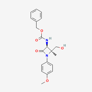 molecular formula C20H22N2O5 B15509643 Benzyl ((2S,3S)-2-(hydroxymethyl)-1-(4-methoxyphenyl)-2-methyl-4-oxoazetidin-3-yl)carbamate 