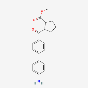 molecular formula C20H21NO3 B15509649 Methyl 2-[(4'-aminobiphenyl-4-yl)carbonyl]cyclopentanecarboxylate 