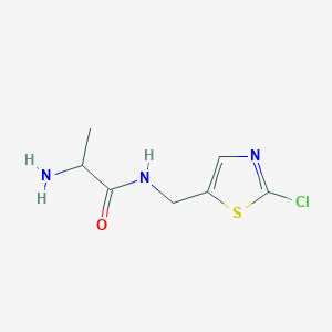 molecular formula C7H10ClN3OS B15509665 2-amino-N-[(2-chloro-1,3-thiazol-5-yl)methyl]propanamide 