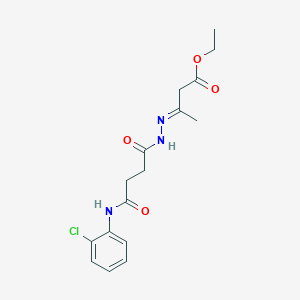 molecular formula C16H20ClN3O4 B15509690 ethyl (3E)-3-(2-{4-[(2-chlorophenyl)amino]-4-oxobutanoyl}hydrazinylidene)butanoate 