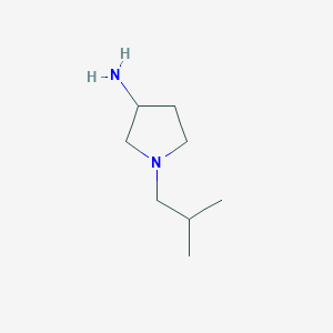 molecular formula C8H18N2 B15509762 1-(2-Methylpropyl)pyrrolidin-3-amine 