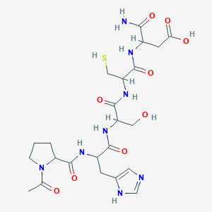 molecular formula C23H34N8O9S B15509796 Ac-DL-Pro-DL-His-DL-Ser-DL-Cys-DL-Asp-NH2 