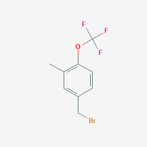 molecular formula C9H8BrF3O B15509893 4-(Bromomethyl)-2-methyl-1-(trifluoromethoxy)benzene 