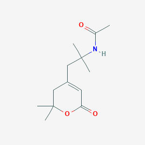 molecular formula C13H21NO3 B15509895 N-[2-(2,2-dimethyl-6-oxo-3,6-dihydro-2H-pyran-4-yl)-1,1-dimethylethyl]acetamide 