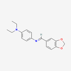 molecular formula C18H20N2O2 B15509954 N'-[(E)-1,3-benzodioxol-5-ylmethylidene]-N,N-diethylbenzene-1,4-diamine 