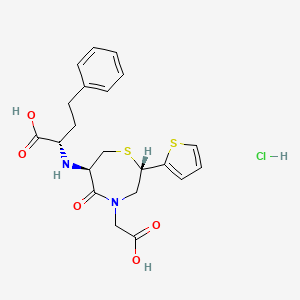 molecular formula C21H25ClN2O5S2 B15510123 Temocaprilat hydrochloride 