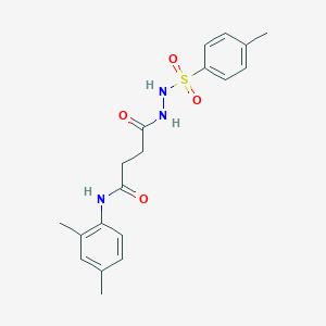 molecular formula C19H23N3O4S B15510182 N-(2,4-dimethylphenyl)-4-{2-[(4-methylphenyl)sulfonyl]hydrazinyl}-4-oxobutanamide 
